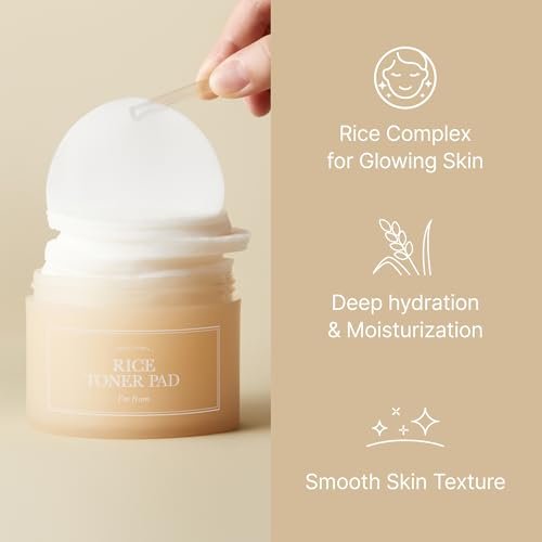 I'm From Rice Toner Pad - 60 Pads | Gentle Exfoliating & Hydrating Toner Pads for Radiant Skin - görsel 4
