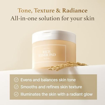 I'm From Rice Toner Pad - 60 Pads | Gentle Exfoliating & Hydrating Toner Pads for Radiant Skin