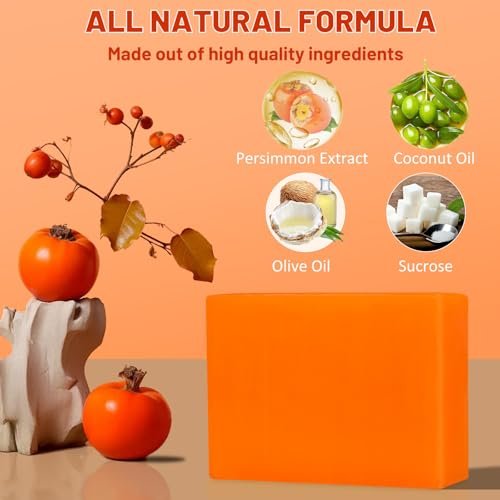 yoniagood 2-Pack Persimmon Soap Bar for Old People Smell – Natural Body Odor Control Soap for Men & Women, Handmade Deodorizing Bath Bar for Deep Cleansing - görsel 8