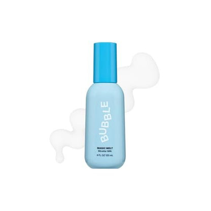 Bubble Skincare Magic Melt Makeup Remover - Micellar Water Cleansing Milk with Raspberry Seed Oil - Gentle Eye Makeup Remover for Sensitive Skin - Hydrating Facial Cleanser, 4 Fl Oz Avelisse