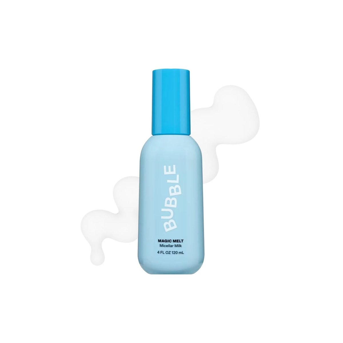 Bubble Skincare Magic Melt Makeup Remover - Micellar Water Cleansing Milk with Raspberry Seed Oil - Gentle Eye Makeup Remover for Sensitive Skin - Hydrating Facial Cleanser, 4 Fl Oz Avelisse