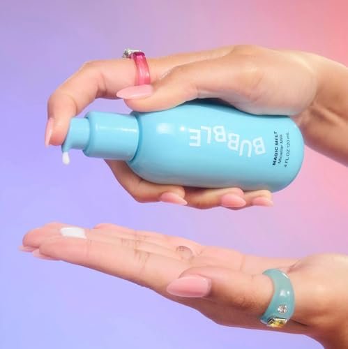 Bubble Skincare Magic Melt Makeup Remover - Micellar Water Cleansing Milk with Raspberry Seed Oil - Gentle Eye Makeup Remover for Sensitive Skin - Hydrating Facial Cleanser, 4 Fl Oz Avelisse