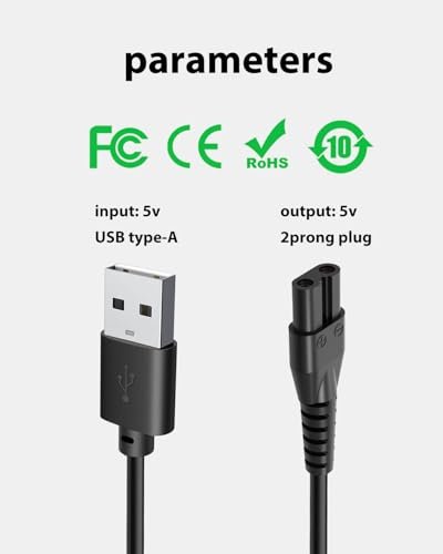USB Charger Cord for OLOV Electric Trimmer YP-7032 – Replacement Charging Cable with Cleaning Brush - görsel 12