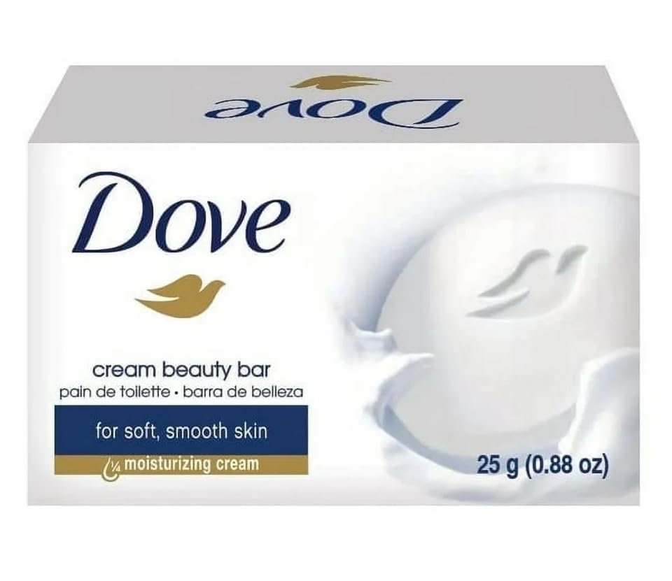 Dove Beauty Bar Travel Size Soap (12 Pack) - 25 Grams Each, .88 oz - White - görsel 3