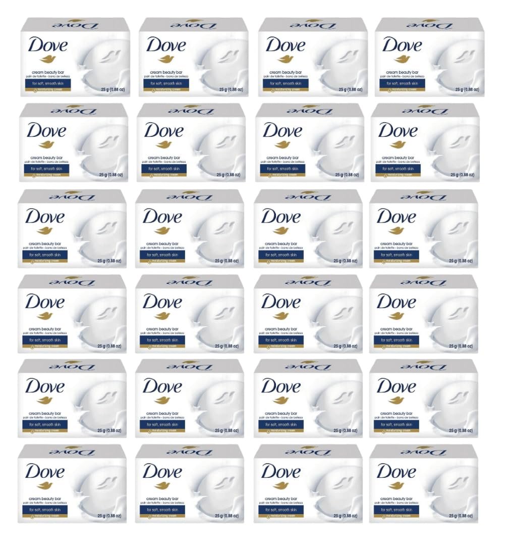 Dove Beauty Bar Travel Size Soap (12 Pack) - 25 Grams Each, .88 oz - White - görsel 1