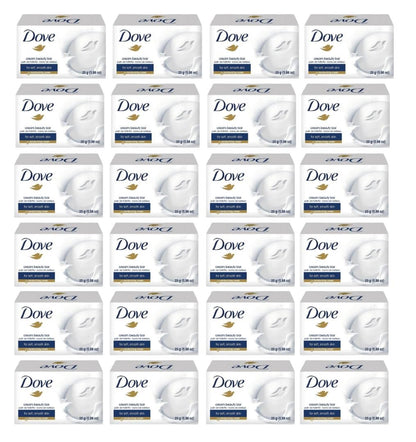 Dove Beauty Bar Travel Size Soap (12 Pack) - 25 Grams Each, .88 oz - White