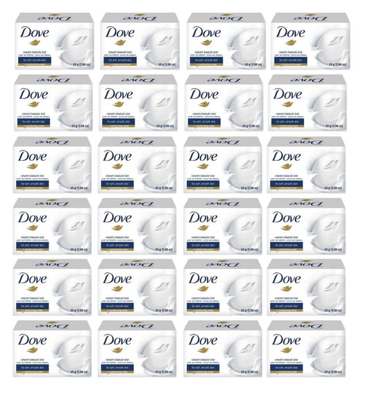 Dove Beauty Bar Travel Size Soap (12 Pack) - 25 Grams Each, .88 oz - White