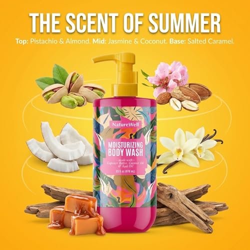 NATURE WELL Cheeky Moisturizing Body Wash - Cupuaçu Butter & Brazilian Nut Oil, Gentle Cleansing & Intense Hydration, 33 oz Avelisse