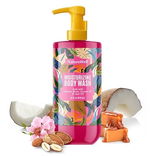 NATURE WELL Cheeky Moisturizing Body Wash - Cupuaçu Butter & Brazilian Nut Oil, Gentle Cleansing & Intense Hydration, 33 oz Avelisse