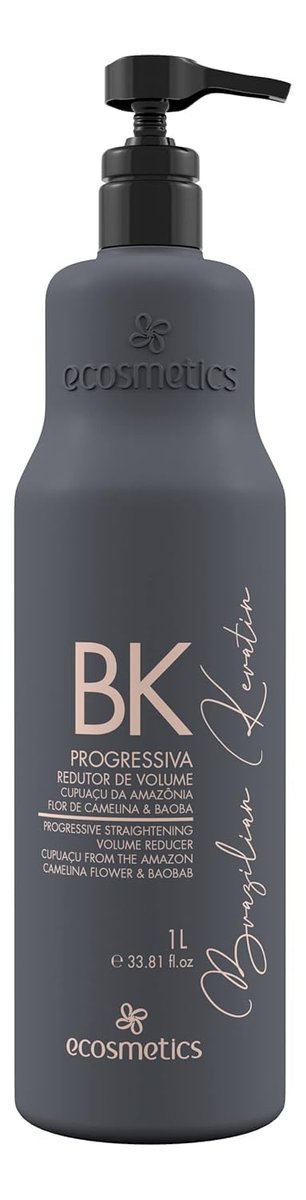 ECOSMETICS Deluxe Brazilian Keratin Treatment Organic Blowout Complex | Nanoplastia Straightening & Smoothing System | Volume Reducer & Thermal Sealer | Anti Frizz (1L / 35.2 oz) Avelisse