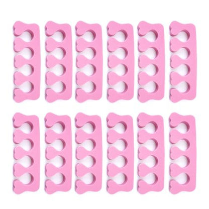 Quacc 12pcs Sponge Toe Separators - Soft Foam Finger Separators for Pedicure, Manicure, Nail Art, and Toe Spacing
