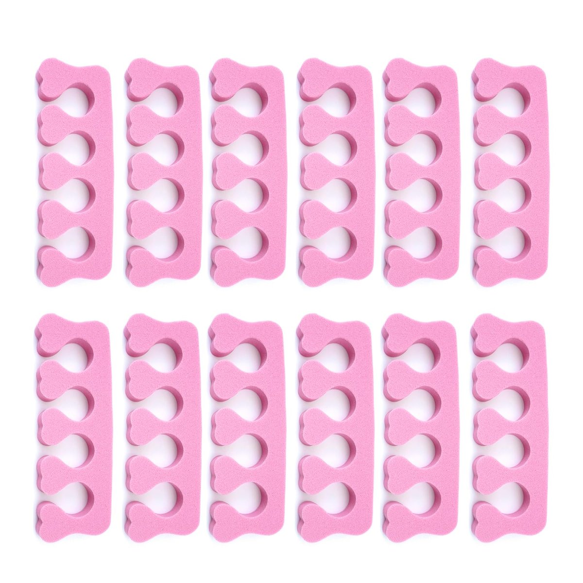 Quacc 12pcs Sponge Toe Separators - Soft Foam Finger Separators for Pedicure, Manicure, Nail Art, and Toe Spacing - görsel 1