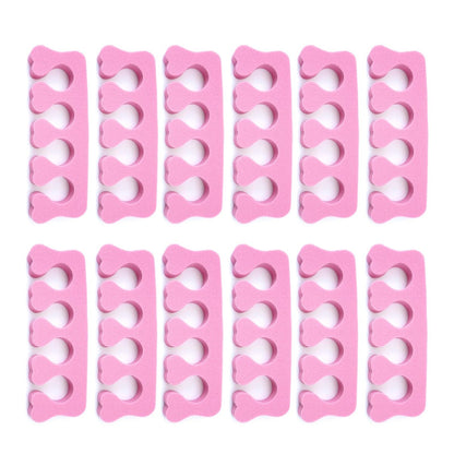 Quacc 12pcs Sponge Toe Separators - Soft Foam Finger Separators for Pedicure, Manicure, Nail Art, and Toe Spacing