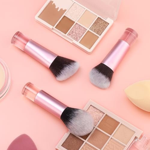 Yrarbil Foundation Contour Powder Brush Set - 3PCS Premium Travel Kabuki Mini Makeup Brushes for Blending, Setting, Buffing with Liquid, Powder, and Cream - görsel 16