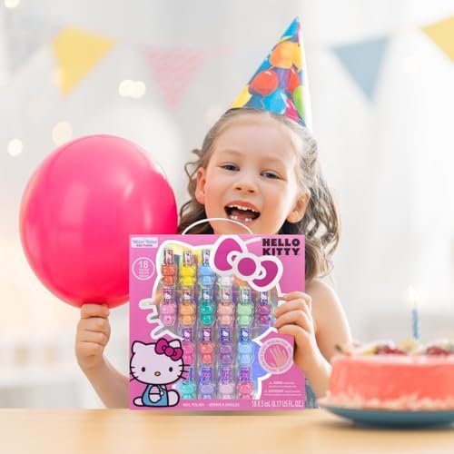 Townley Girl Hello Kitty Peel-Off Water-Based Safe Quick Dry Nail Polish Set for Kids Ages 3+ - 18 Pieces - görsel 14