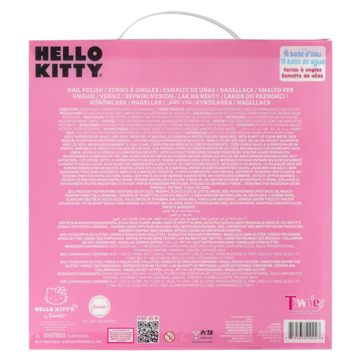 Townley Girl Hello Kitty Peel-Off Water-Based Safe Quick Dry Nail Polish Set for Kids Ages 3+ - 18 Pieces - görsel 15