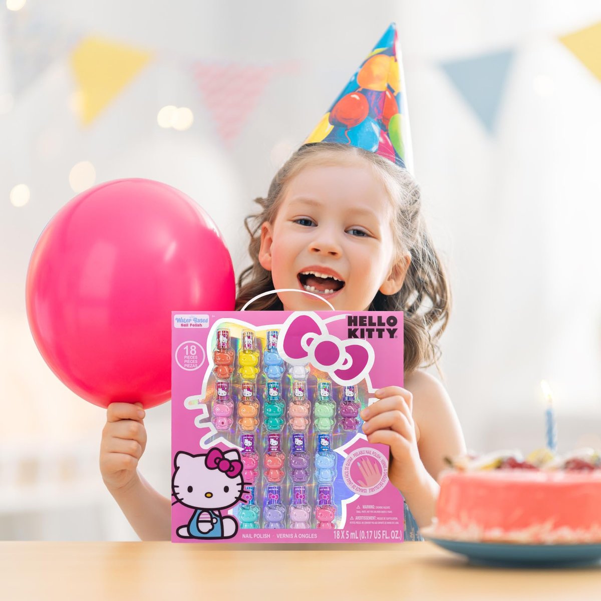 Townley Girl Hello Kitty Peel-Off Water-Based Safe Quick Dry Nail Polish Set for Kids Ages 3+ - 18 Pieces - görsel 13