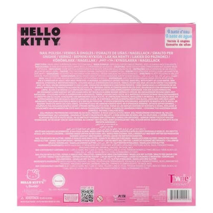 Townley Girl Hello Kitty Peel-Off Water-Based Safe Quick Dry Nail Polish Set for Kids Ages 3+ - 18 Pieces
