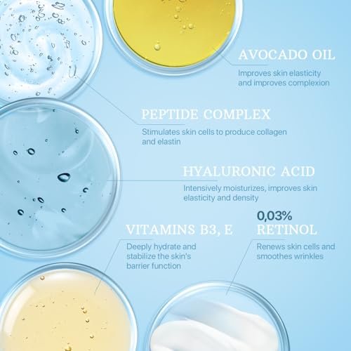 ESSENLIS Face Moisturizer Collagen Cream - Anti Aging Face Cream with Retinol, Hyaluronic Acid & Vitamin B - Day & Night Anti-Wrinkle Moisturizing Cream for Women & Men, 1.7 Fl Oz - görsel 6