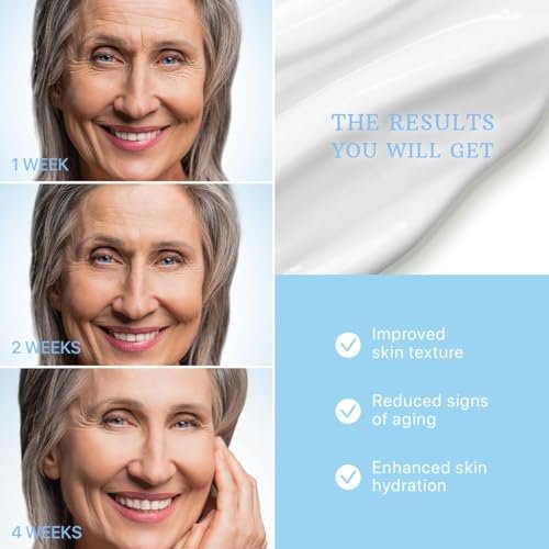 ESSENLIS Face Moisturizer Collagen Cream - Anti Aging Face Cream with Retinol, Hyaluronic Acid & Vitamin B - Day & Night Anti-Wrinkle Moisturizing Cream for Women & Men, 1.7 Fl Oz - görsel 4