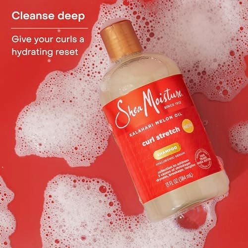 SheaMoisture Curl Stretch Shampoo with Kalahari Melon Oil & Hyaluronic Serum for Type 4 Hair, 13 Fl Oz Avelisse