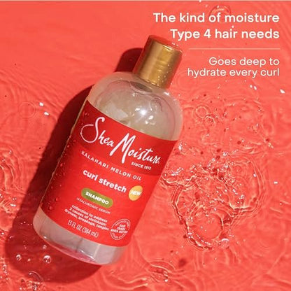 SheaMoisture Curl Stretch Shampoo with Kalahari Melon Oil & Hyaluronic Serum for Type 4 Hair, 13 Fl Oz Avelisse