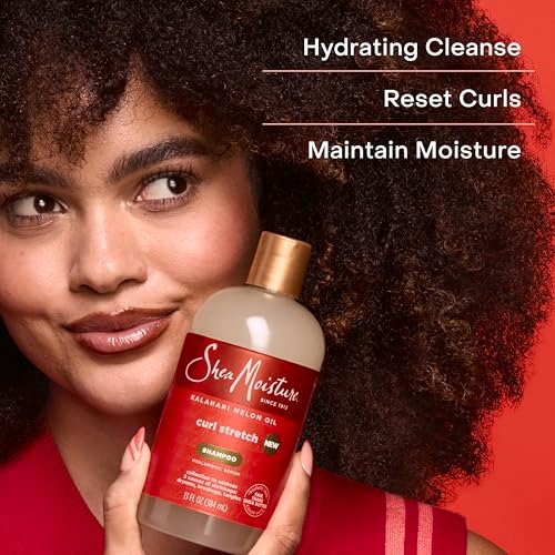 SheaMoisture Curl Stretch Shampoo with Kalahari Melon Oil & Hyaluronic Serum for Type 4 Hair, 13 Fl Oz Avelisse