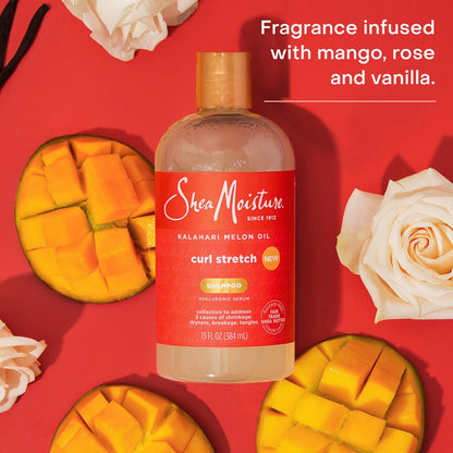 SheaMoisture Curl Stretch Shampoo with Kalahari Melon Oil & Hyaluronic Serum for Type 4 Hair, 13 Fl Oz Avelisse