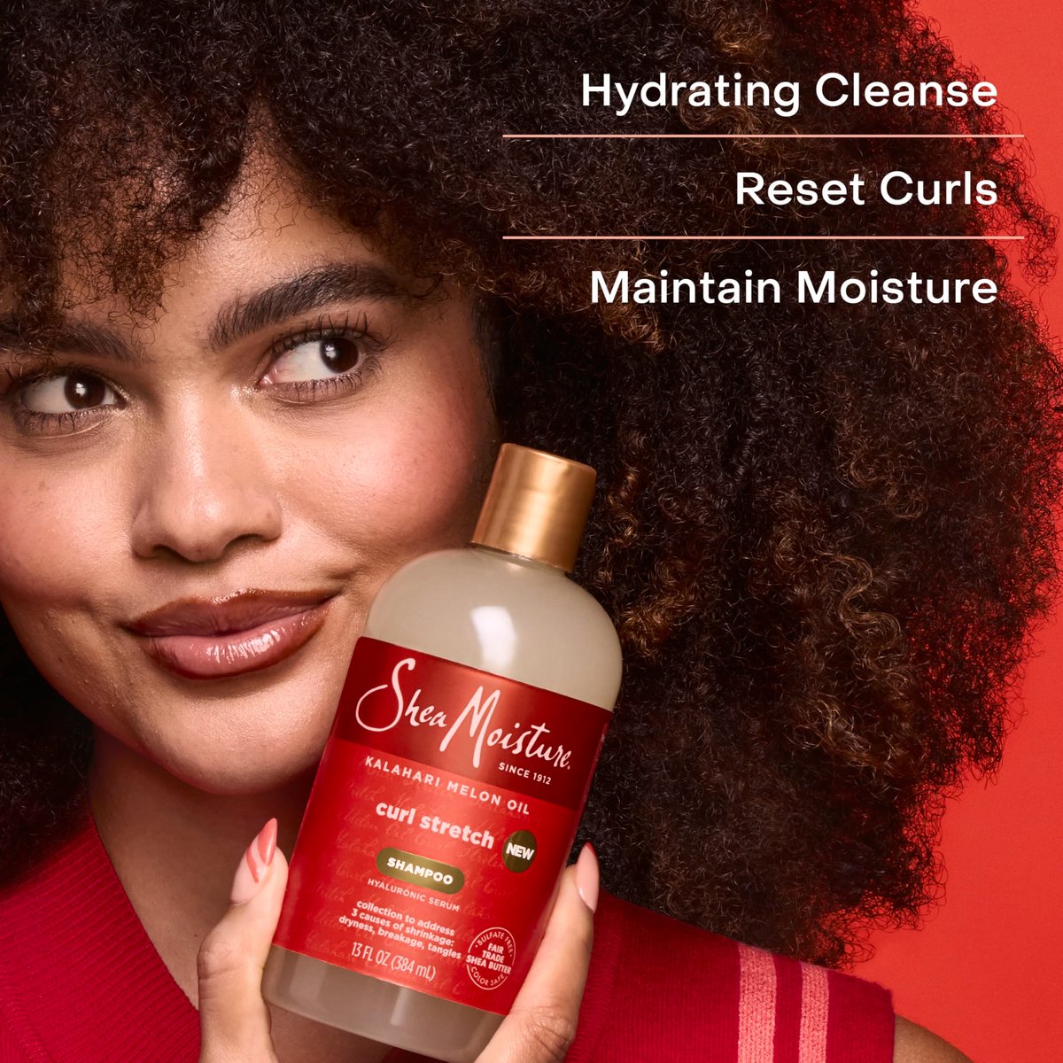 SheaMoisture Curl Stretch Shampoo with Kalahari Melon Oil & Hyaluronic Serum for Type 4 Hair, 13 Fl Oz Avelisse