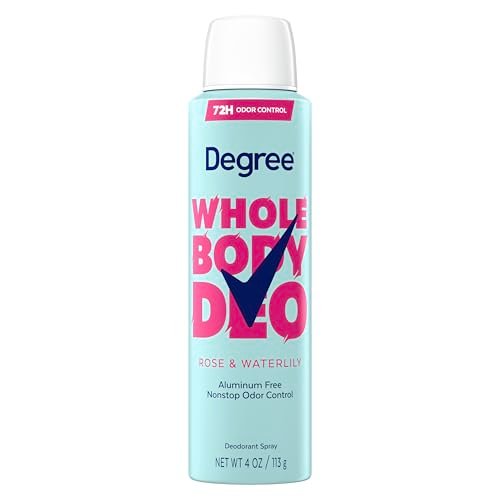 Degree Women Whole Body Deodorant Spray, Rose & Waterlily Scent, Aluminum Free 72H Odor Protection, 4 oz - görsel 2