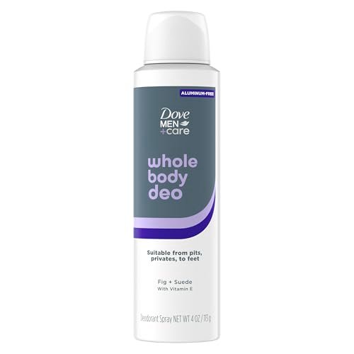 DOVE MEN + CARE Whole Body Deodorant Fig & Suede – 72H Odor Protection for Pits, Privates & Feet, 4 oz Avelisse