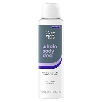 DOVE MEN + CARE Whole Body Deodorant Fig & Suede – 72H Odor Protection for Pits, Privates & Feet, 4 oz Avelisse