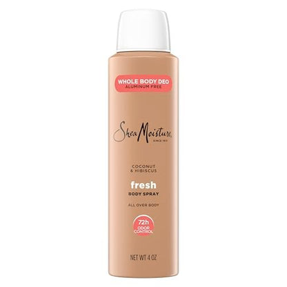 SheaMoisture Whole Body Deodorant Spray Fresh 72h Odor Control Aluminum Free 4 oz