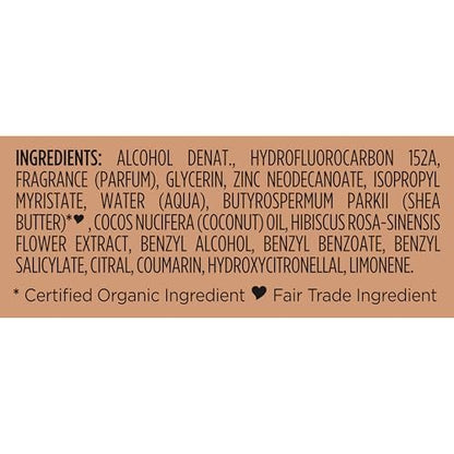 SheaMoisture Whole Body Deodorant Spray Fresh 72h Odor Control Aluminum Free 4 oz