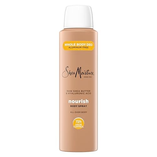 SheaMoisture All Over Body Deodorant Spray for Women - Raw Shea Butter & Hyaluronic Acid, Aluminum Free, 4 oz Avelisse