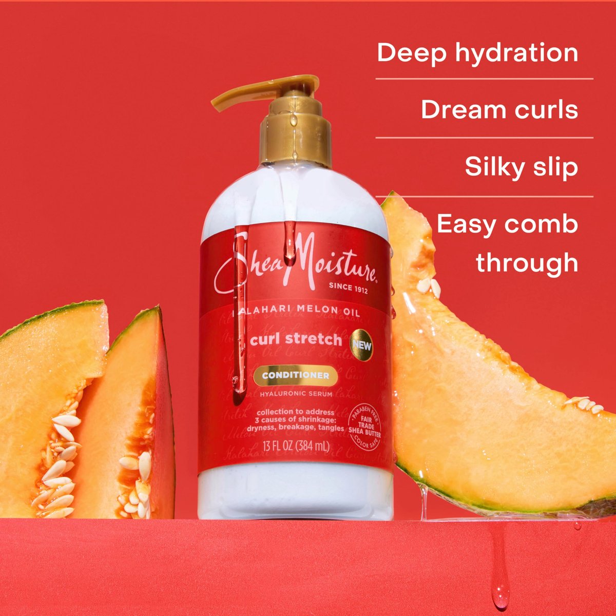 SheaMoisture Curl Stretch Conditioner with Kalahari Melon Oil & Hyaluronic Serum - 13 Fl Oz Avelisse