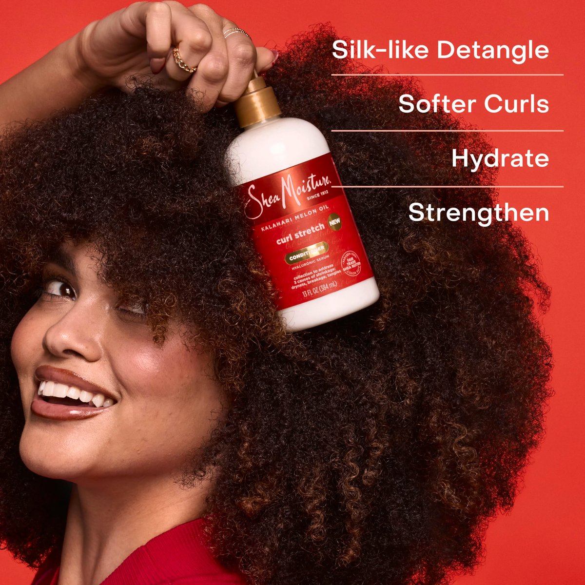SheaMoisture Curl Stretch Conditioner with Kalahari Melon Oil & Hyaluronic Serum - 13 Fl Oz Avelisse