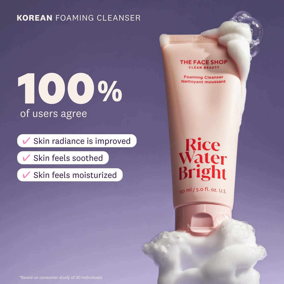 The Face Shop Rice Water Bright Double Cleansing Duo Set with Ceramide - Korean Skin Care Gentle Face Wash & Pore Control Cleansing Oil, Hydrating & Moisturizing Vegan Facial Cleanser, Makeup Remover Avelisse