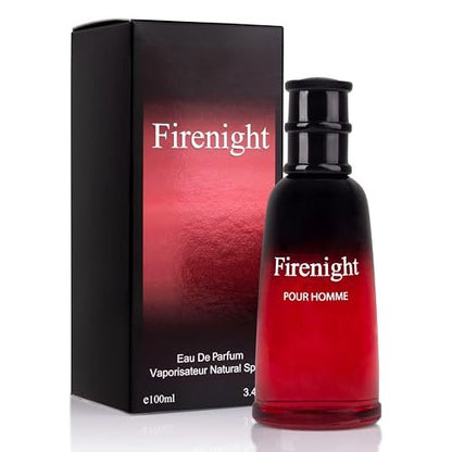 Firenight for Men Eau De Parfum - 3.4 fl oz Elegant 100ml Bottle with Top Notes of Nutmeg Flower, Lavender, Cedar & Citrus Avelisse