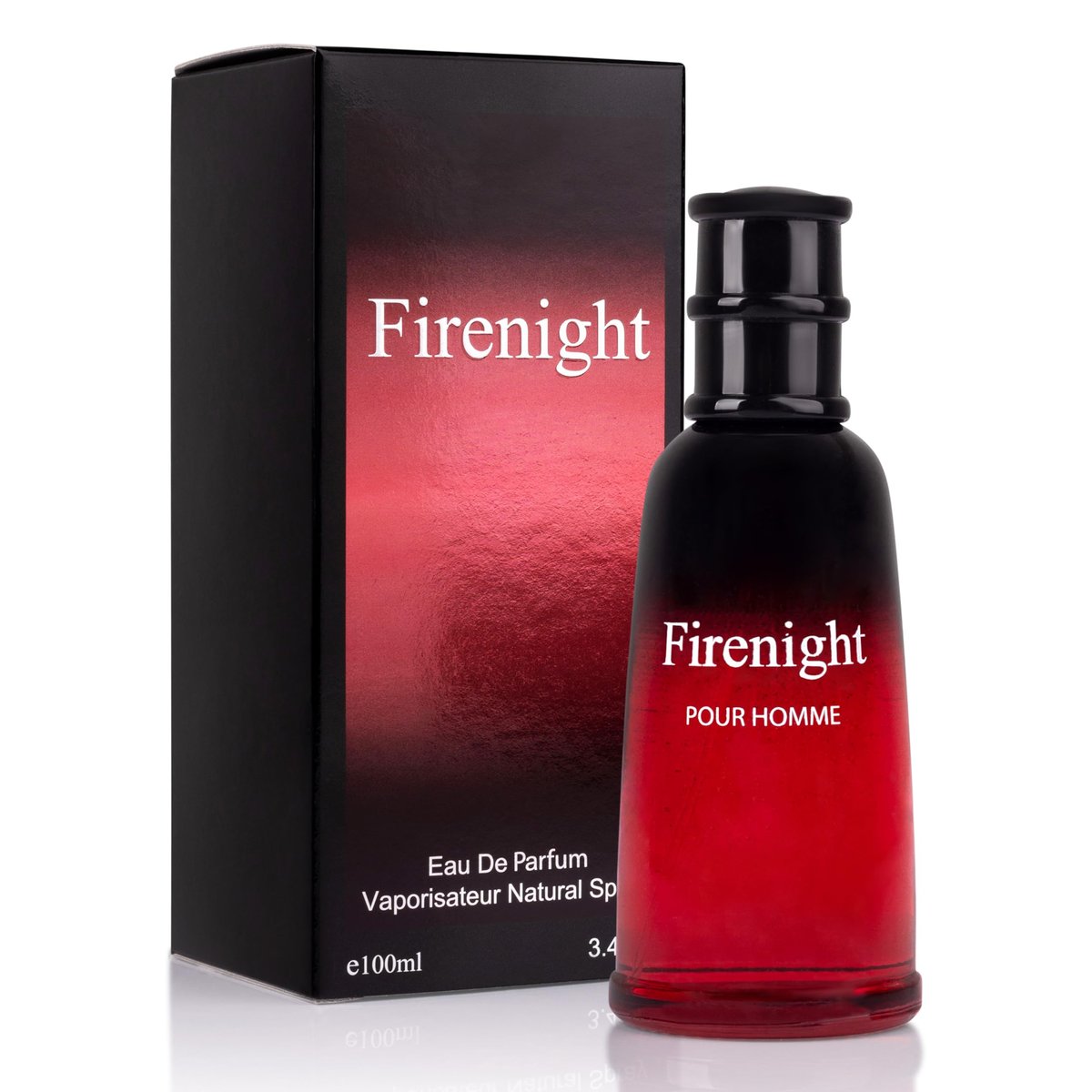 Firenight for Men Eau De Parfum - 3.4 fl oz Elegant 100ml Bottle with Top Notes of Nutmeg Flower, Lavender, Cedar & Citrus Avelisse