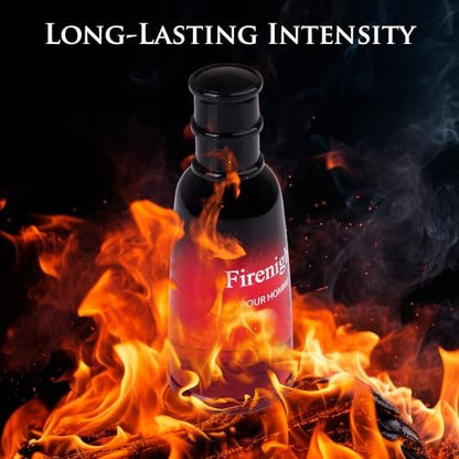 Firenight for Men Eau De Parfum - 3.4 fl oz Elegant 100ml Bottle with Top Notes of Nutmeg Flower, Lavender, Cedar & Citrus Avelisse