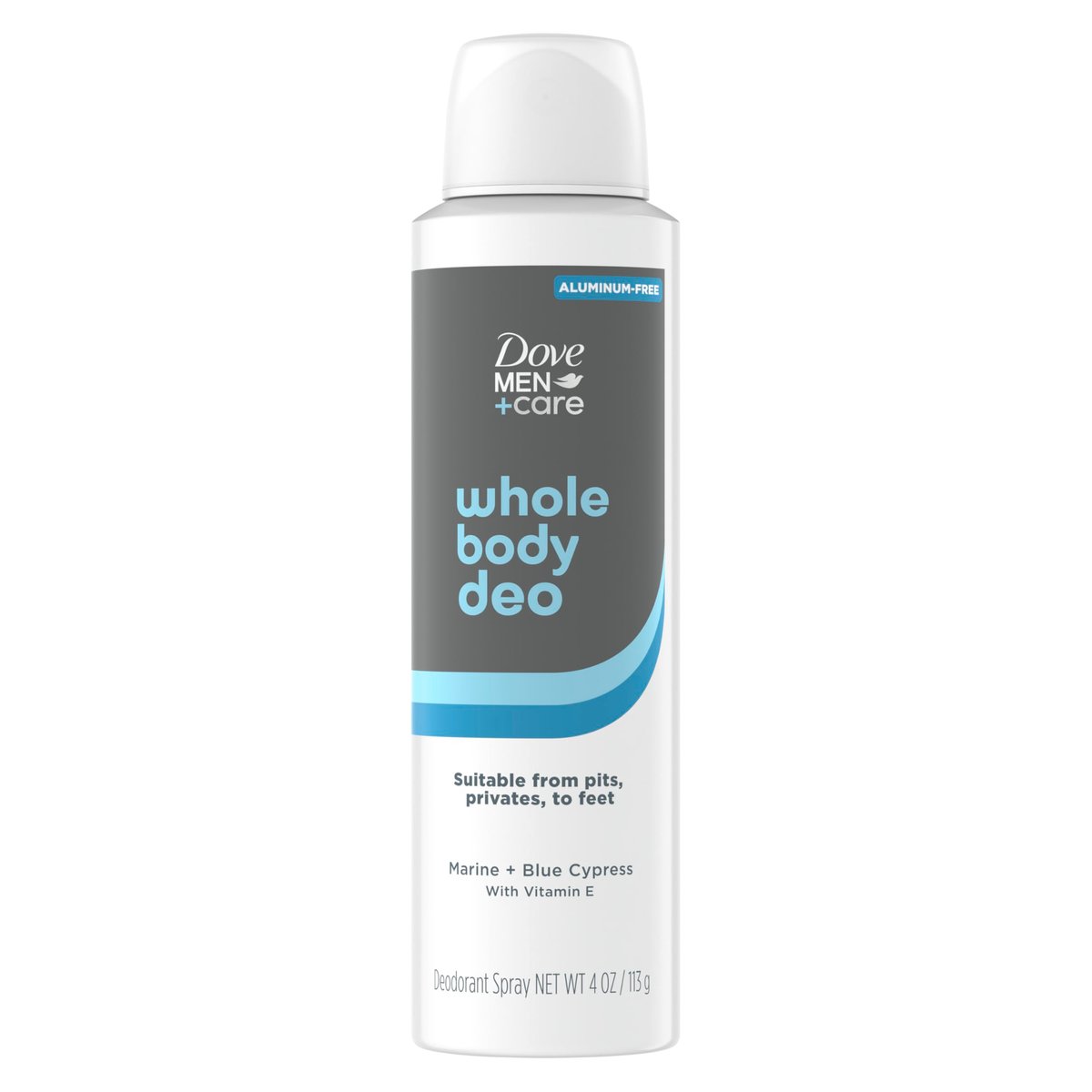DOVE MEN + CARE Whole Body Deodorant Marine + Blue Cypress – 72H Odor Protection for Pits, Privates, and Feet (4 oz) - görsel 1