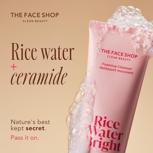The Face Shop Rice Water Bright Vegan Double Cleanse Trial Set – Travel Size Foaming Cleanser & Mini Cleansing Oil for Gentle Makeup Removal and Pore Control Avelisse