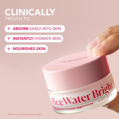 The Face Shop Rice Water Bright Travel Kit – Korean Skin Care Set with Ceramide, Vegan Hydrating Face Wash, Serum, Cream & Eye Cream for Dry Skin, Daily Moisturizer Avelisse