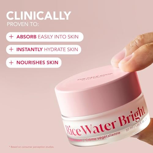 The Face Shop Rice Water Bright Travel Kit – Korean Skin Care Set with Ceramide, Vegan Hydrating Face Wash, Serum, Cream & Eye Cream for Dry Skin, Daily Moisturizer Avelisse
