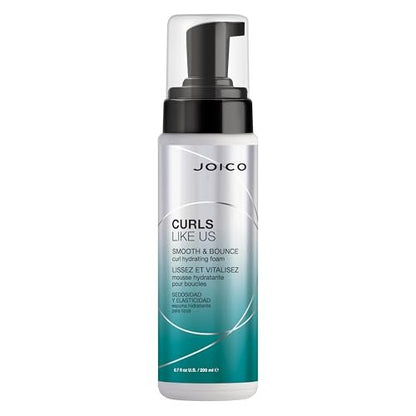 Joico Curls Like Us Smooth & Bounce Curl Hydrating Foam - 6.7 Fl Oz - For Curly Hair, Reduces Frizz, Enhances Curl Patterns, 72-Hour Humidity Protection Avelisse