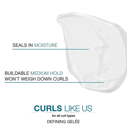 Joico Curls Like Us Define & Seal Curl Defining Gelee - Medium Hold, Heat Protection up to 450°F, with Moringa Seed & Algae Oil, 8.5 Fl Oz Avelisse