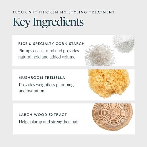 VIRTUE Flourish Hair Thickening Styling Treatment for Thinning or Fine Hair, Volumizes and Thickens Thin Hair, 4 Fl Oz Avelisse