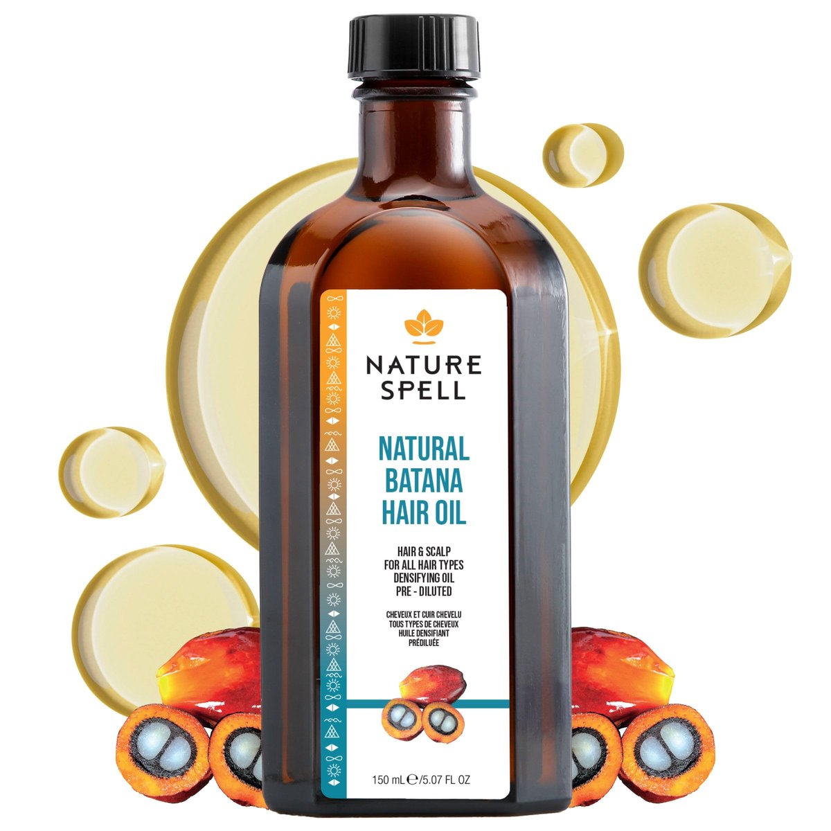 Nature Spell Batana Oil for Hair Growth - Pre-Diluted Scalp Oil, Strengthens & Repairs Damaged Strands, Nourishes Split Ends, Adds Shine, Vegan, 5.07 Fl Oz Avelisse