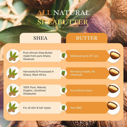 Kovafood Organic Raw Unrefined African Shea Butter - 100% Pure Natural, 1 lb Yellow - Great for Hair, Skin and DIY Projects Avelisse
